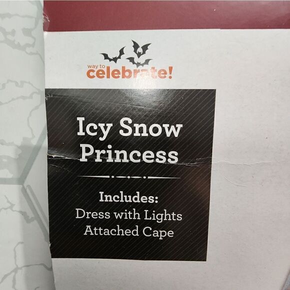 Nwt Halloween Girls Light-up Icy Snow Princess Fantasy Costumes, Sz M 7/8 - Picture 13 of 13